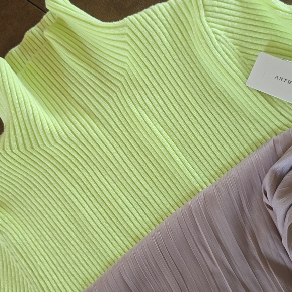 NWT ANTHROPOLOGIE The Thea Twofer Sweaterdress in Neutral Size SMALL - Picture 5 of 11